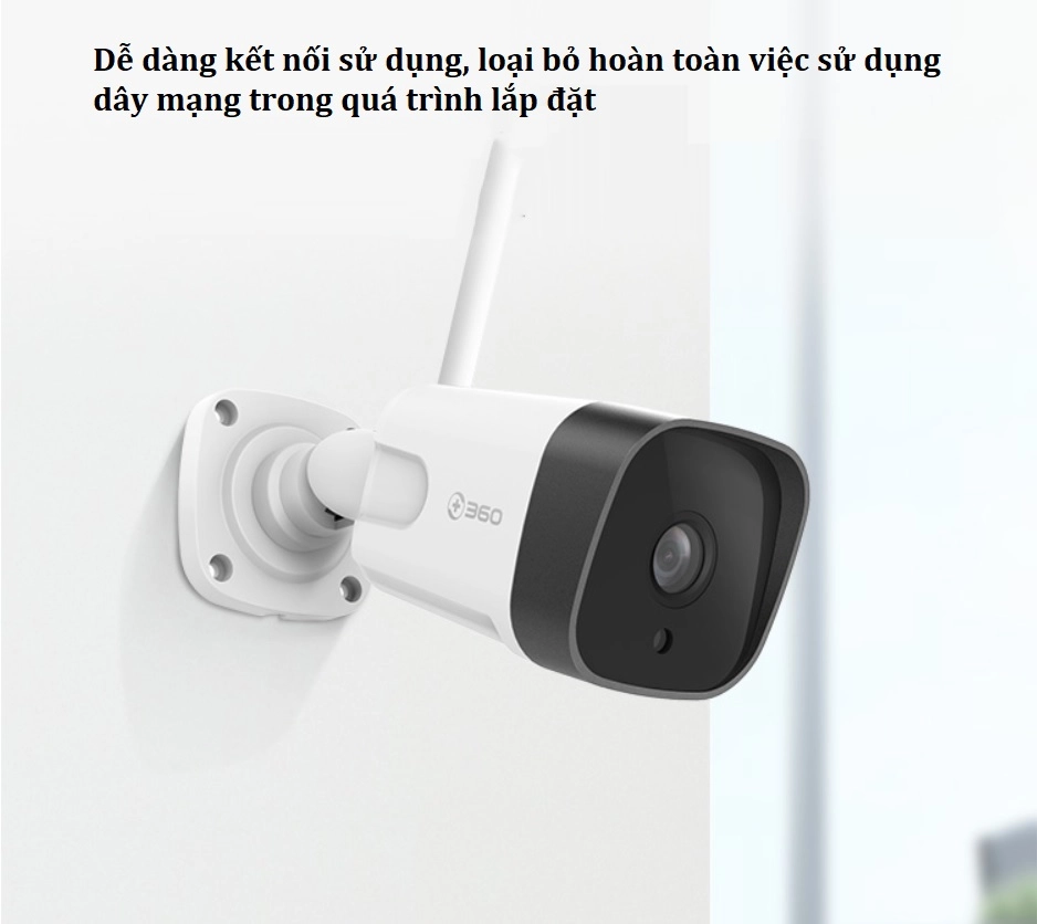 Qihoo 360 NVR D808 1080p, bộ camera giám sát với 01 đầu thu và 04 camera